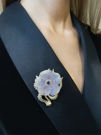 Брошь Pink flower