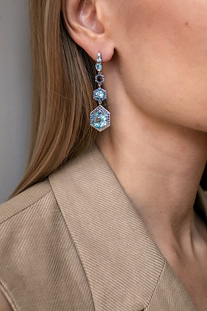 Серьги Гексагоны