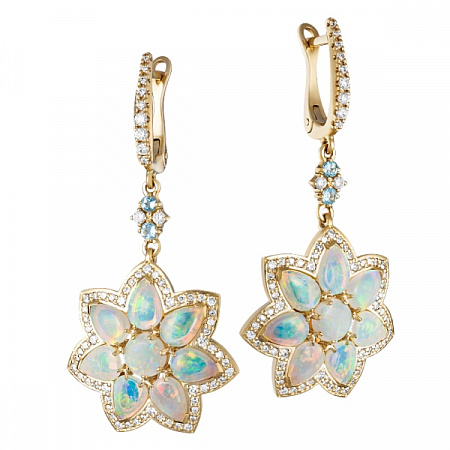 Серьги White flower