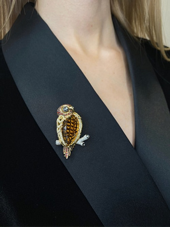 Брошь Сова