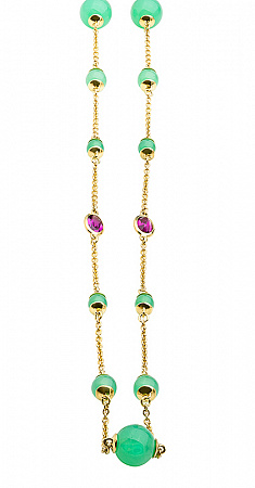 Колье Ландрин с хризопразами