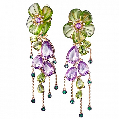 Серьги Green Flower
